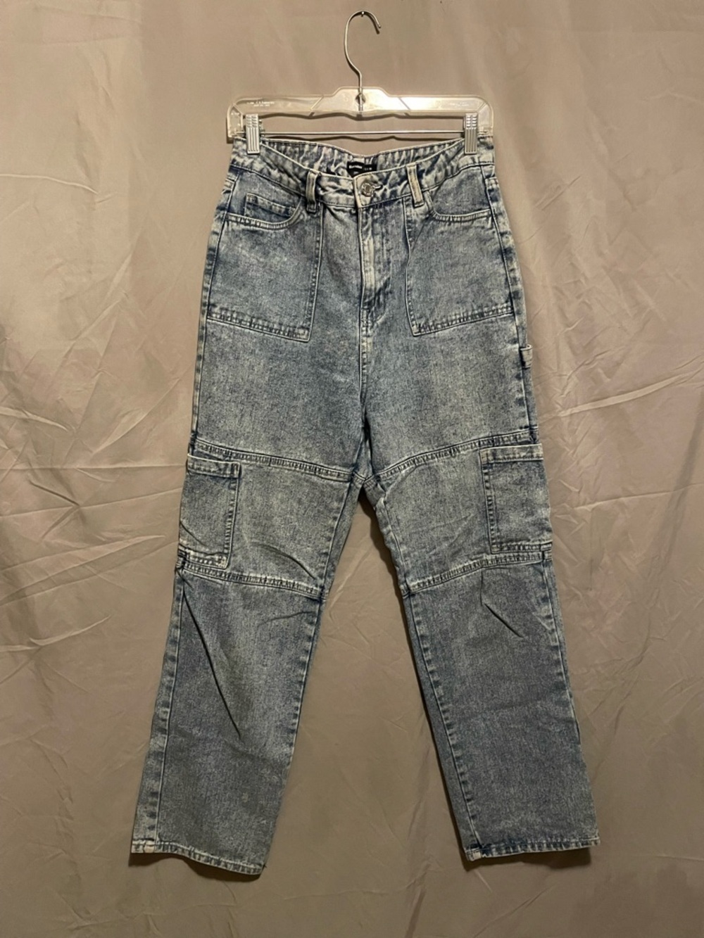 Vintage Straight Carpenter High Rise Bluenotes Light Wash Blue Denim Jeans